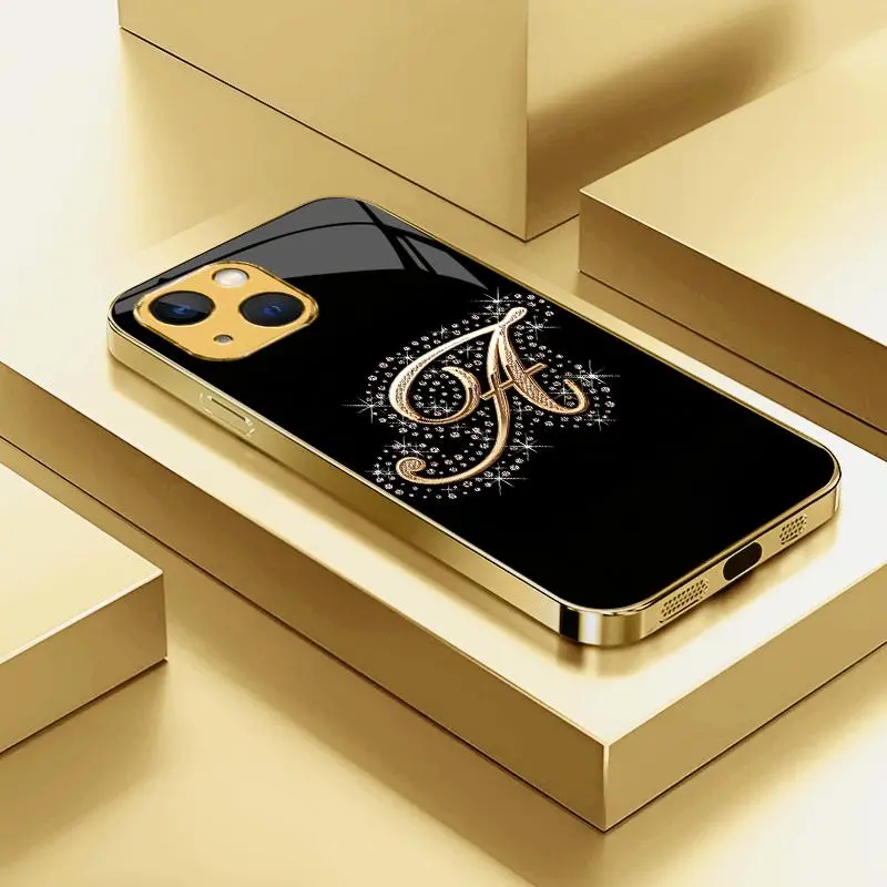 Suitable for [iPhone 13] Women's high-end phone case,printed pattern; not a 3D diamond design.choose from all 26 letters. A big sale is underway, so pick your favorite one now!YM99