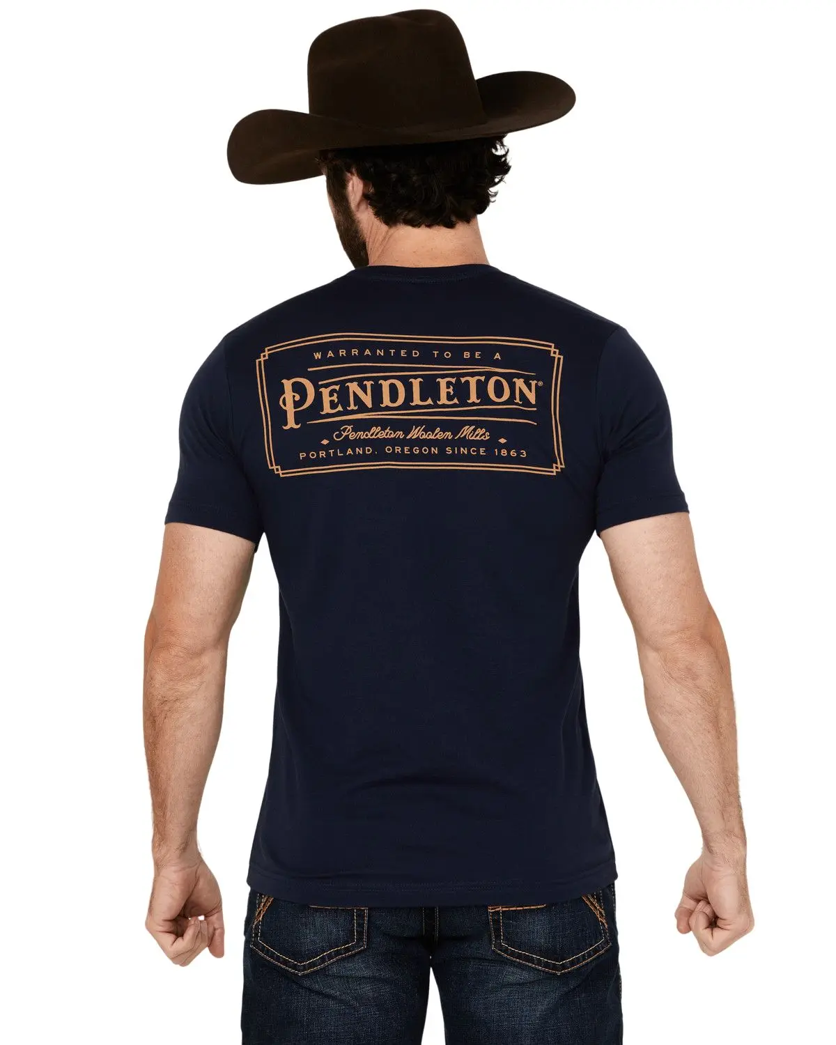Pendleton Men's Men'S Rectangle Logo Short Sleeve Graphic T-Shirt - Rg1097-74484