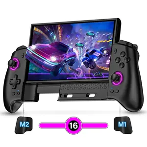 Switch Controllers Compatible with Nintendo Switch/Switch 2 /Switch OLED, One-Piece Joypad Controller Replacement for Switch Pro Controller with RGB Color, Turbo, Macro
