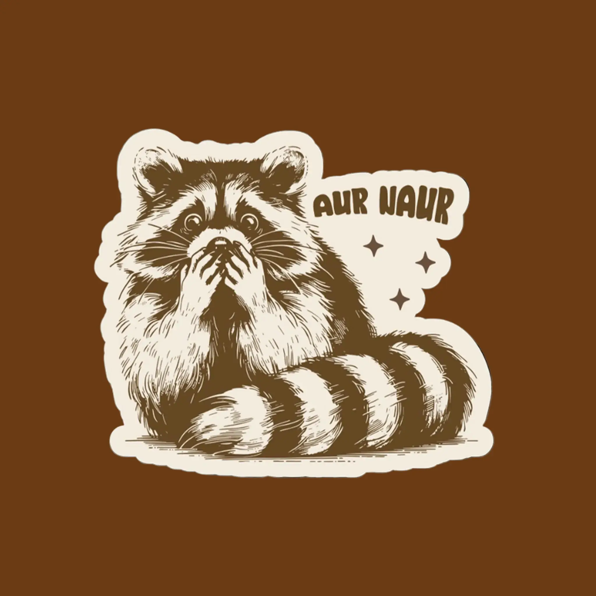 Aur Naur Raccoon Sticker