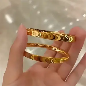Fashionable, simple, non-fading, high-end luxury, versatile, gold, high-value bracelet