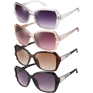 DragonflyDreams Large Frame - 4 Set Sunglasses for Women – Chic Oversized UV400 Fashion Glasses