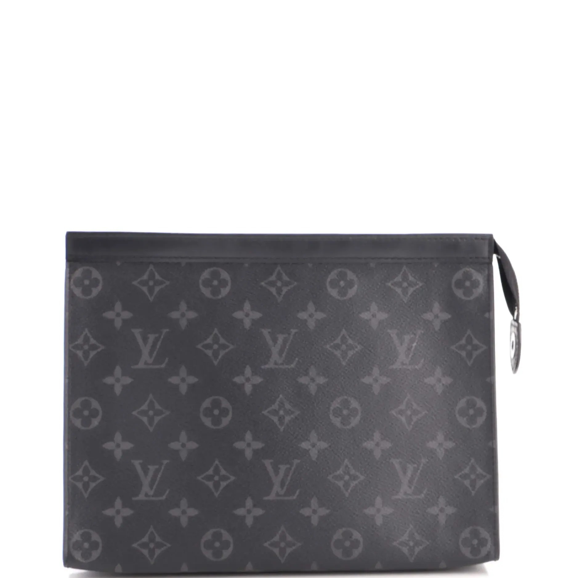 Pre-owned Louis Vuitton Canvas Coated Clutches & Wristlets Pochette Voyage Monogram Eclipse Canvas MM by Rebag