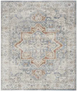 212 MAIN 9 x 12 ft. Oriental Power Loom Rectangle Area Rug, Gray, Traditional Home Decor