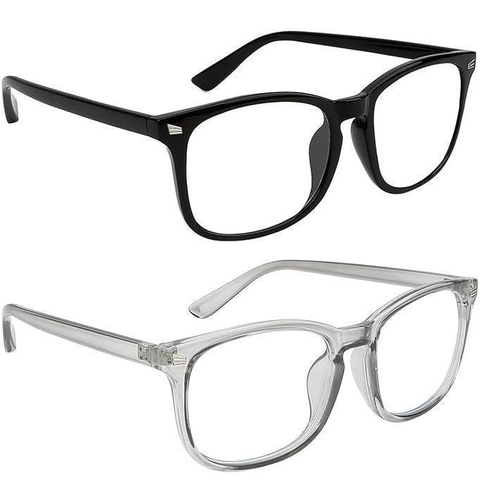 2025 [Computer Square-framed Glasses] Computer TV Phones Glasses Fashion Glasses For Men Women,Clear Gaming Glasses Lenses blue light glasses