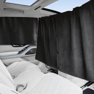 57.68 × 31.50 inch Set of 3 Car Privacy Curtains for SUV/ MVP/ Pickup Truck/ Small Car/ Sedan Accessories Universal Window Shades Light Blocking Sunshades for Kids Rear Side Window Shades