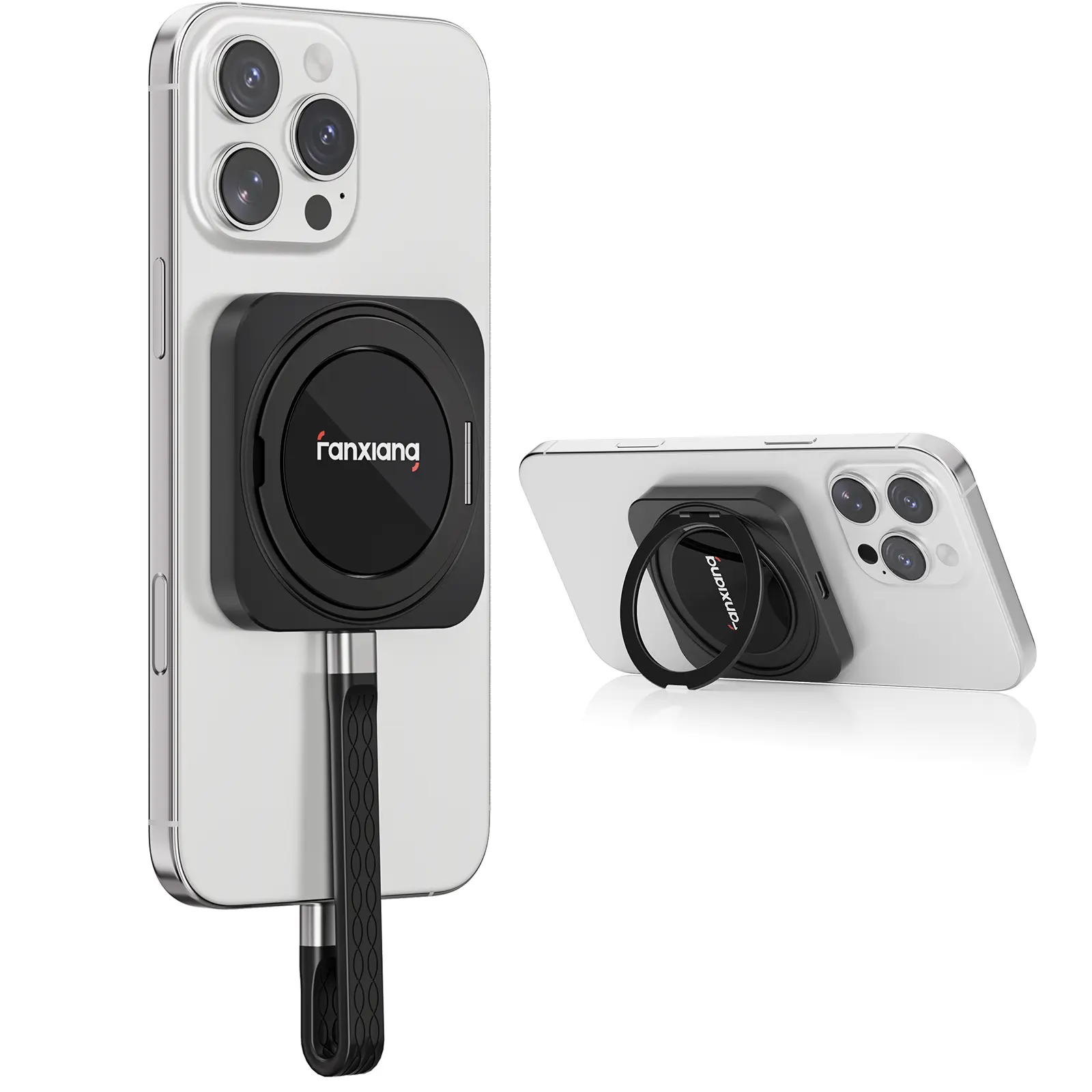 FANXIANG PS2006 500GB/1TB/2TB Magnetic Portable SSD with 360° Rotating Stand, Up to 2000MB/s, USB-C 3.2 Gen 2x2 External Solid State Drive,Compatible with iPhone 15/16, Android,Mac, PC, and Tablets