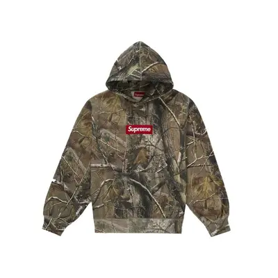 Supreme Big Logo Zip Up Hooded Sweatshirt in The Woodland Camo