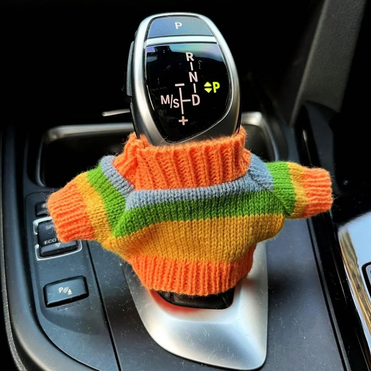 Car Gear Shift Knob Cover, Hand Brake Decorative Button Cover, Universal Winter Warm Automatic Shift Knob Cover Car Accessories