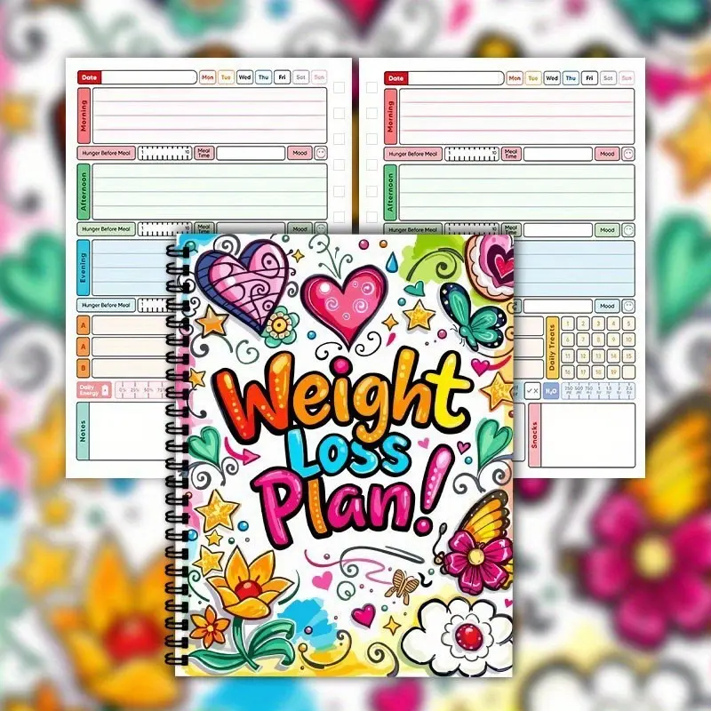 Self-Discipline Weight Loss Planner, Meal Planner, Daily Diet and Weight Tracking Journal, Fat Burning Fitness Diary, Health Management Tool