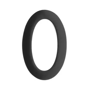 212 MAIN 4-in Metal Wall Mount Floating House Number 0 Sign, Black, Floating Design Home Decor Product for Decor Signs, Home Decor Products