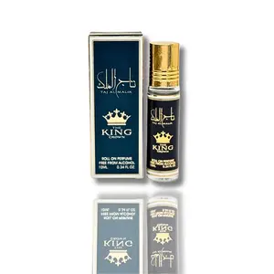 Al Zaafaran Taj Al Malik The King Roll-On Perfume 0.34FL.OZ Edp Intense Bergamot Amber Vetiver