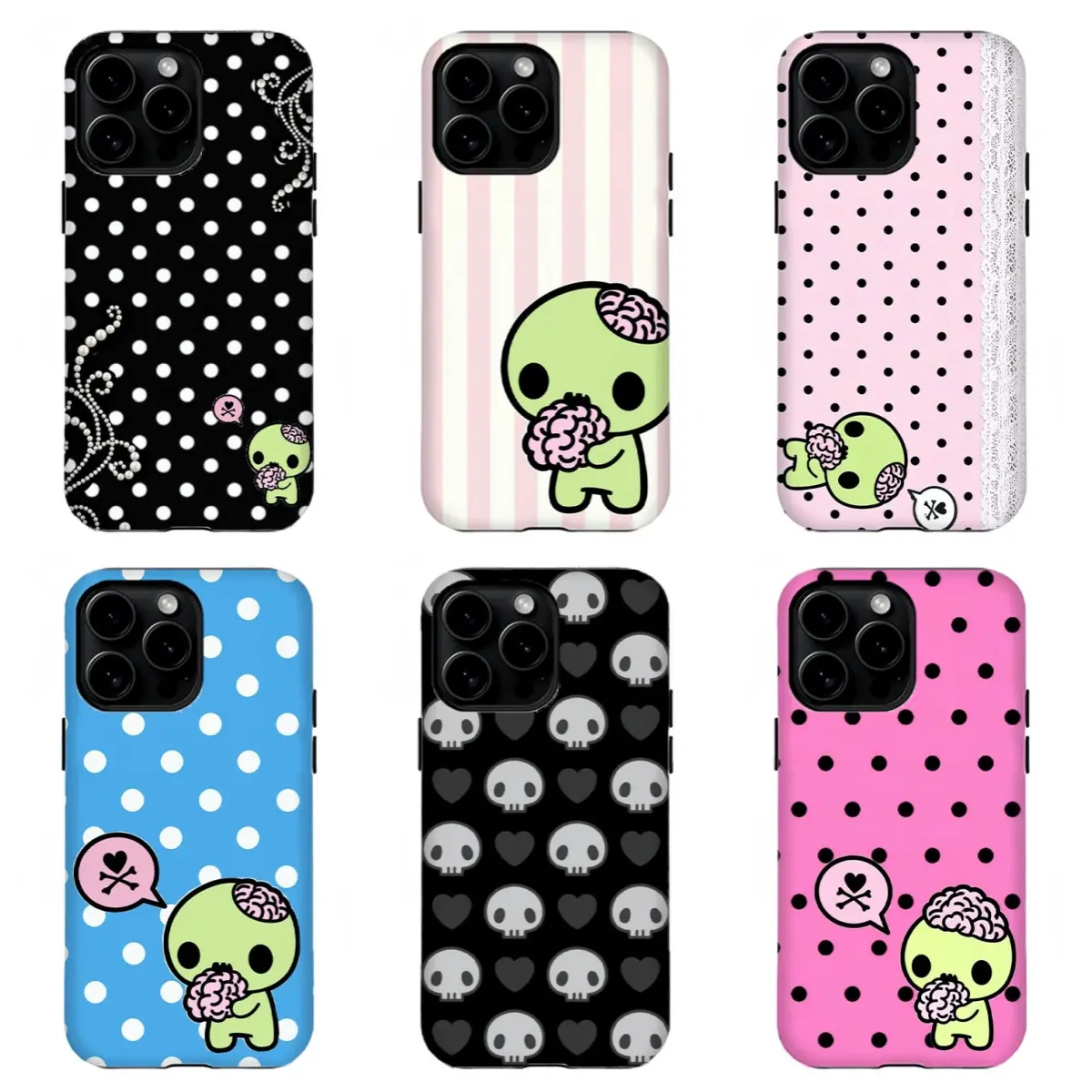 Y2K kawaii emo z0mbie Phone Case | Gothic Cute Zombie Pattern Protective Cover For iPhone 11 12 13 14 15 16 17 Pro Max For Samsung S26 S25 S24 S23 S22-Gift For Her/Him/Anime Lovers
