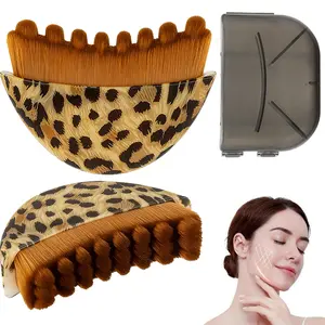2PCS Face Contour Brush for Jawline & Chin Sculpting Dry Brushing Massager for Drainage & Facial Fatigue Relief Ergonomically Designed to Fit The Skin Precisely  Beauty Roller Daily