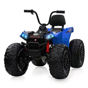 Kids' 24V Electric 4WD ATV Ride-On Toy - Dual 7AH Batteries, EVA Tires, Metal Suspension, LED Lights, Wireless Music Function