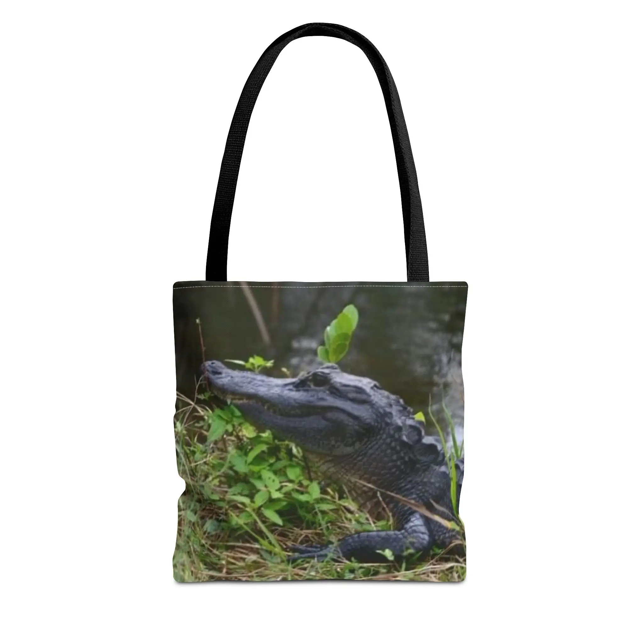 Gator Bag - Reptile Print Tote Bag, Alligator Lover Gift, Animal Print Shoulder Bag, Wildlife Theme Shopping Bag, Crocodile Tote, Swamp