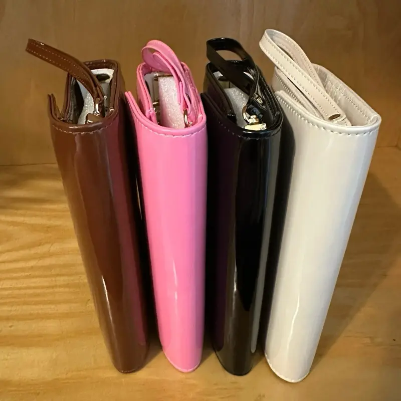 A6 Binder Wallets in Brown Pink Black and White Colors for Organizing Documents and Papers Budget