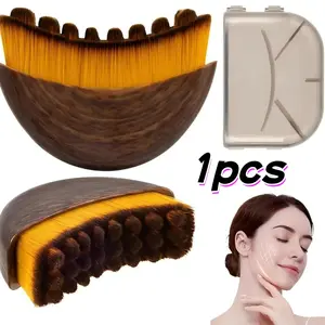 Lymphatic Contour Face Brush for Jawline & Chin Sculpting, Dry Brushing Massager for Lymphatic Drainage, Ergonomic Design, Daily Use, Lymphatic Drainage Tool