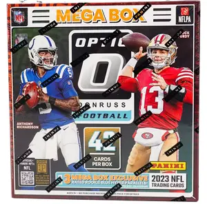 PANINI NFL Optic Mega Blue Hyper Parallels 2023 Trading Cards - Exclusive Blue Hyper Parallels