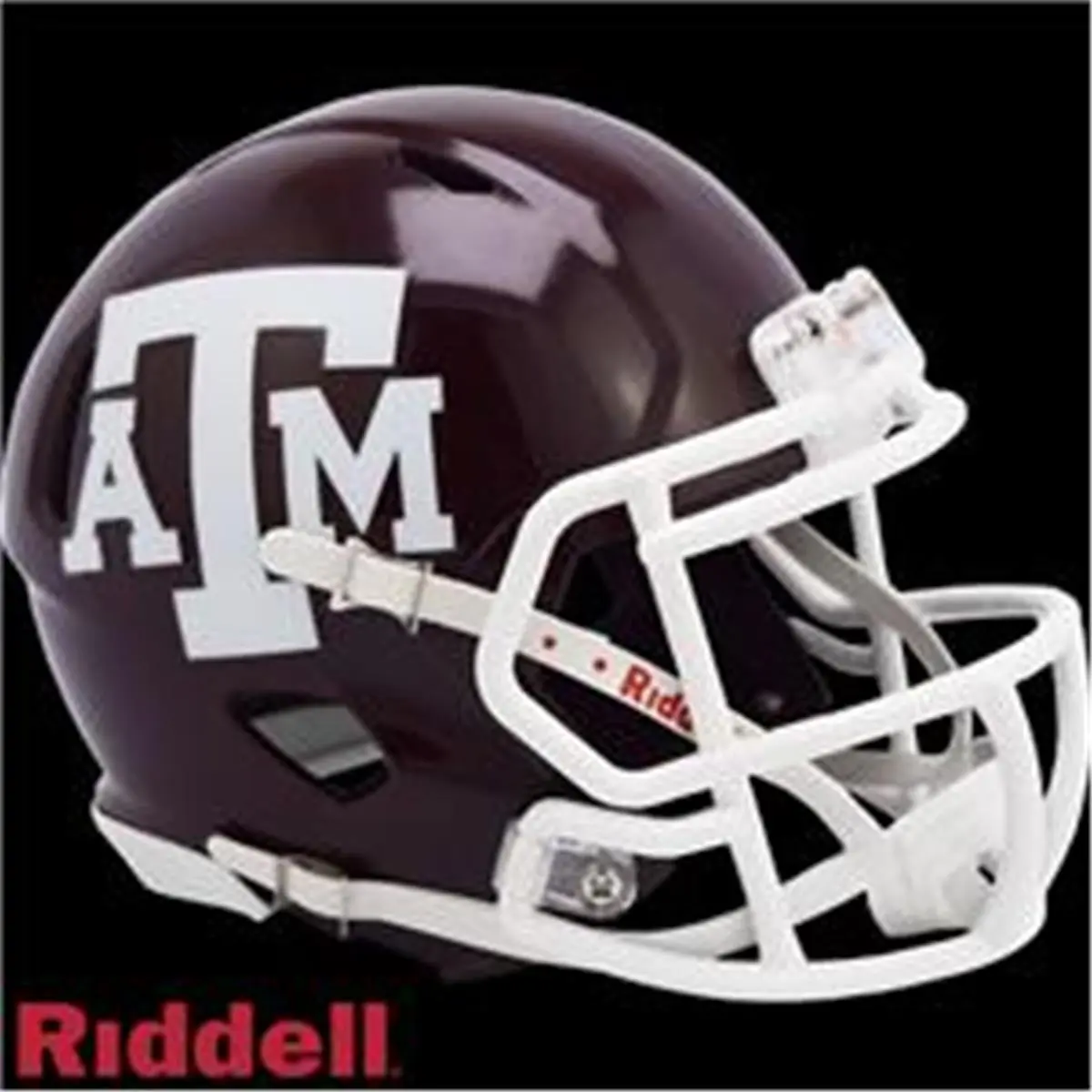 Riddell Texas A&M Aggies 5"-Tall Half-Scale Speed Style Replica Helmet with Decals, 4-Point Chinstrap, Maroon Team Colors, Autograph-Ready Sports Collectible for Collectors