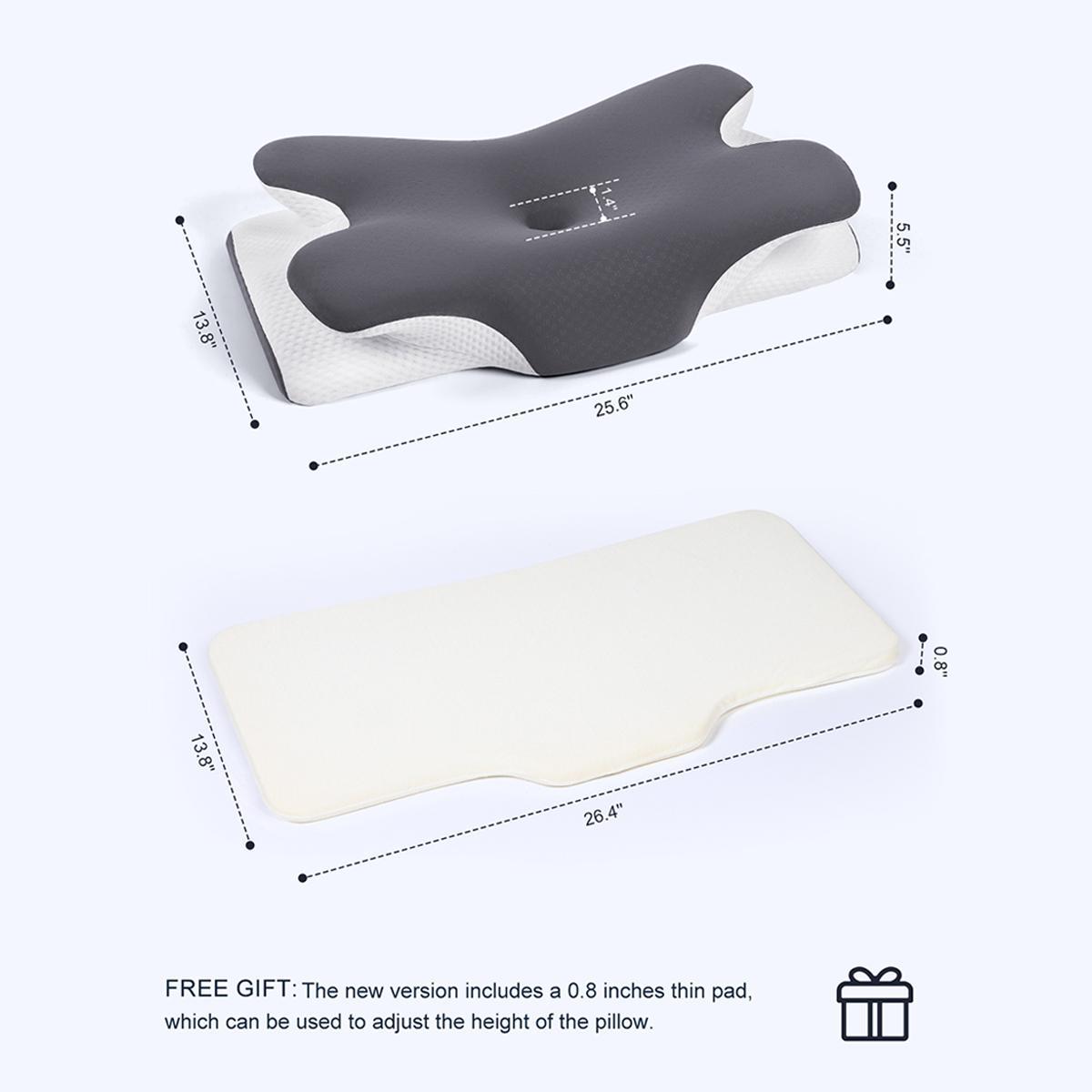 VIPfree Cooling Soft Neck Pillows, Ergonomic Memory Foam Cervical Pillows, Cervical Support & Relieves neck & Relief shoulder pain, Mother's Day Gift VIPfree Cooling Soft Neck Pillows, Ergonomic Memory Foam Cervical Pillows, Cervical Support & Relieves neck & Relief shoulder pain, Mother's Day Gift