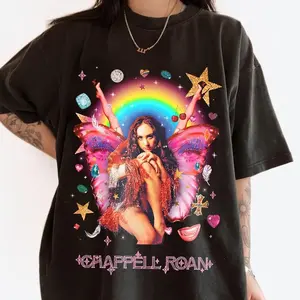 HOT Chappell Roan Unisex Shirt, Chappell Roan Merch, Mermaid Fairycore Tour, Retro 90s Cotton Tee, Rise and Fall of a Midwest Princess