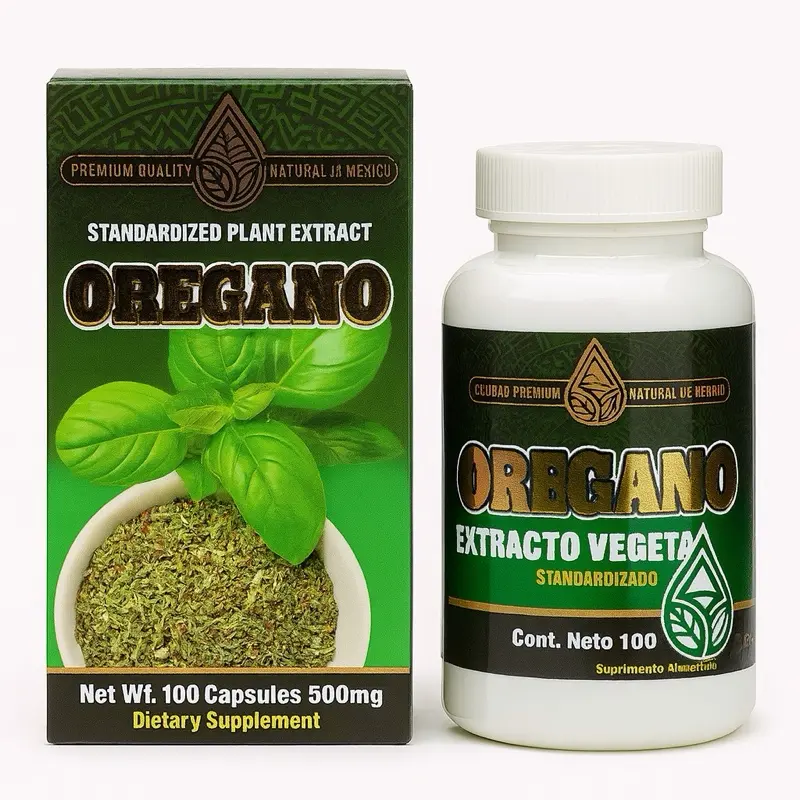 Oregano | Extracto de Orégano – Natural Herbal Immune & Respiratory Support | Apoyo Natural para Inmunidad y Sistema Respiratorio | 100 Cápsulas, 500mg