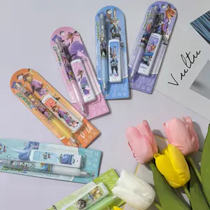 New Crazy Animals City 2 Automatic Pencil Set Cartoon Pencil Lead Combination Writing Pen Surprise Gift
