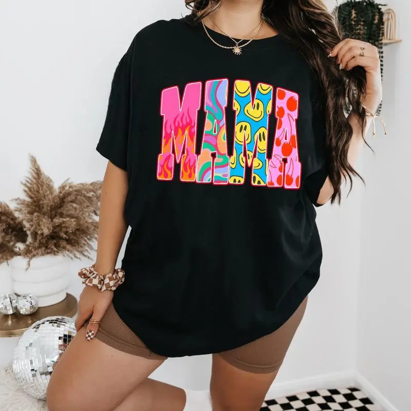 Retro groovy mama graphic t-shirt sweatshirt Retro groovy mama graphic t-shirt sweatshirt