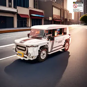 Off-road Vehicle Building Blocks Toy, Classic SUV Vehicle Model, Creative Desktop Ornament, Suitable for Collection Enthusiasts