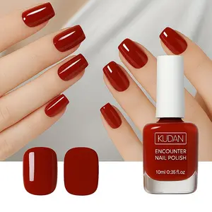 Burgundy Nail Polish 1PCS(0.35fl.oz) - Water-based Nail Polish. No LED Lamp Needed, Quick-drying, Long-lasting, Peelable Nail Polish, Suitable for At-home DIY Nail Art. An Ideal Gift for Spring And events.