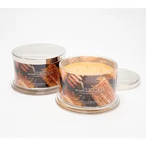 Homeworx by Slatkin + Co. S/2 18oz Glazed Honey Graham