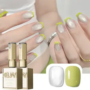 【live off】2PCS*15ML Water toot +25 Spring New Popular Nail Water toot Sparkling Cat's Eye with Grass Green Nail Gel Fashion Salon Art Nail Gel 2 Color Set Bright and Firm Female Nail Art Tools DIY Nail Gel