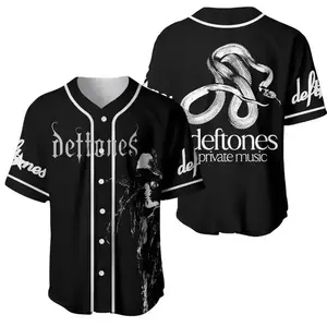 Deftones Rock Band Print Baseball Jersey Shirt, Gift for Fans