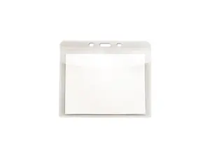 Advantus 75603 PVC-Free Badge Holders, Horizontal, 4" x 3", Clear, 50/Pack