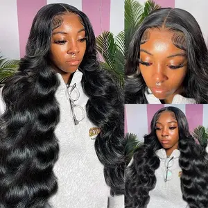 Body Wave Wig 13×4 Lace Front Wig Transparent Lace Human Hair Wig for Women