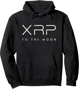 XRP to the Moon Crypto Merchandise Pullover Hoodie M7