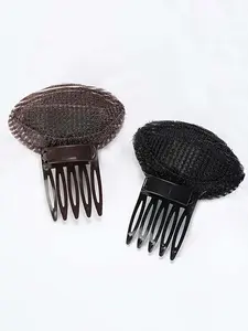 2pcs Sponge Hair Bangs Bump Up Hair Cushion Pads, Volume Inserts With Invisible Comb And Clips, Hair Styling Tool For Women, Hair Clip Set