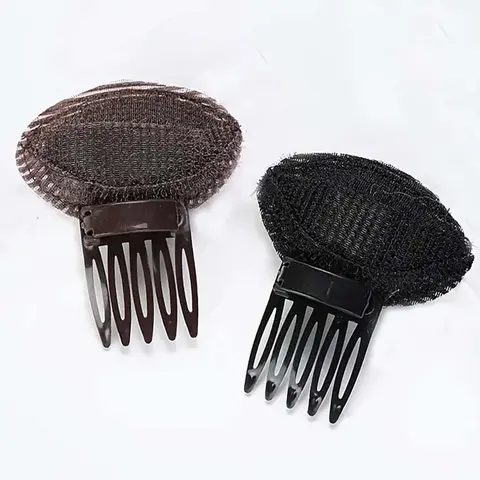 2pcs Sponge Hair Bangs Bump Up Hair Cushion Pads, Volume Inserts With Invisible Comb And Clips, Hair Styling Tool For Women, Styling Accessories