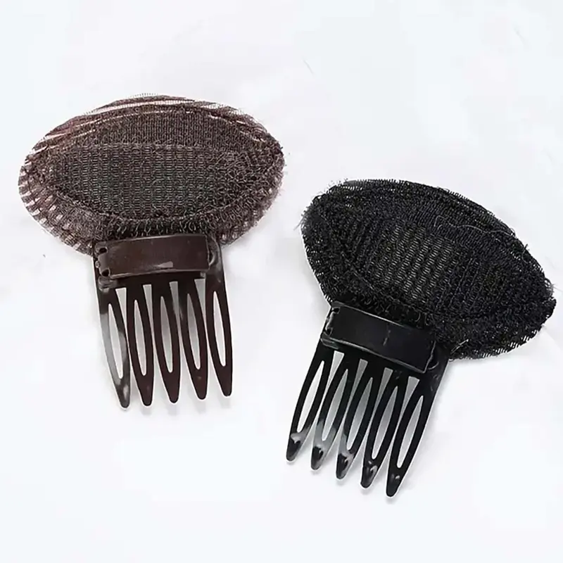2pcs Sponge Hair Bangs Bump Up Hair Cushion Pads, Volume Inserts With Invisible Comb And Clips, Hair Styling Tool For Women, Styling Accessories