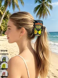 Hawaii Sunlight Drink Can Hair Clip, Non-Slip Strong Hold Acetate Hair Clip for Women Girls, Cute Novel Design, Beach Vacation Essential