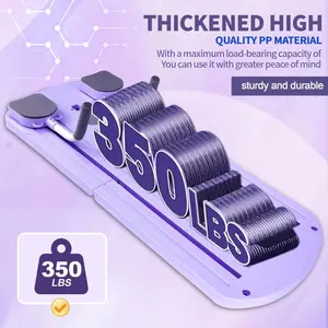 8-in-1 Foldable Pilates Board with Squat Bar | Multifunctional Home Gym Equipment, Non-Slip Waterproof Fitness Trainer for Small Spaces, Living Room Bedroom Yoga Studio