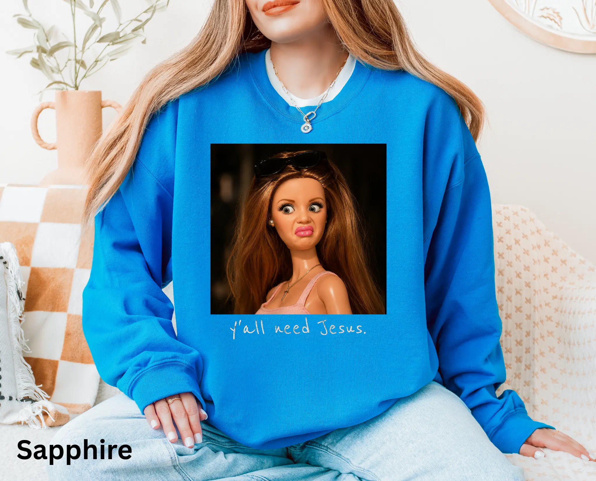Ya'll Need Jesus Tee | Ya'll Need Jesus Crewneck | Christian Tee