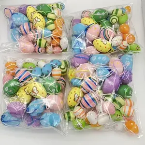 Set of 48 Colorful Artificial Easter Eggs, Handcrafted & Random Patterns, Perfect Party Décor & Gift, Ideal for Spring Celebrations