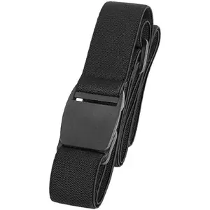 Men Women No Show Elastic Stretch Belt Invisible Web Belt Quick Release Flat Plastic Buckle