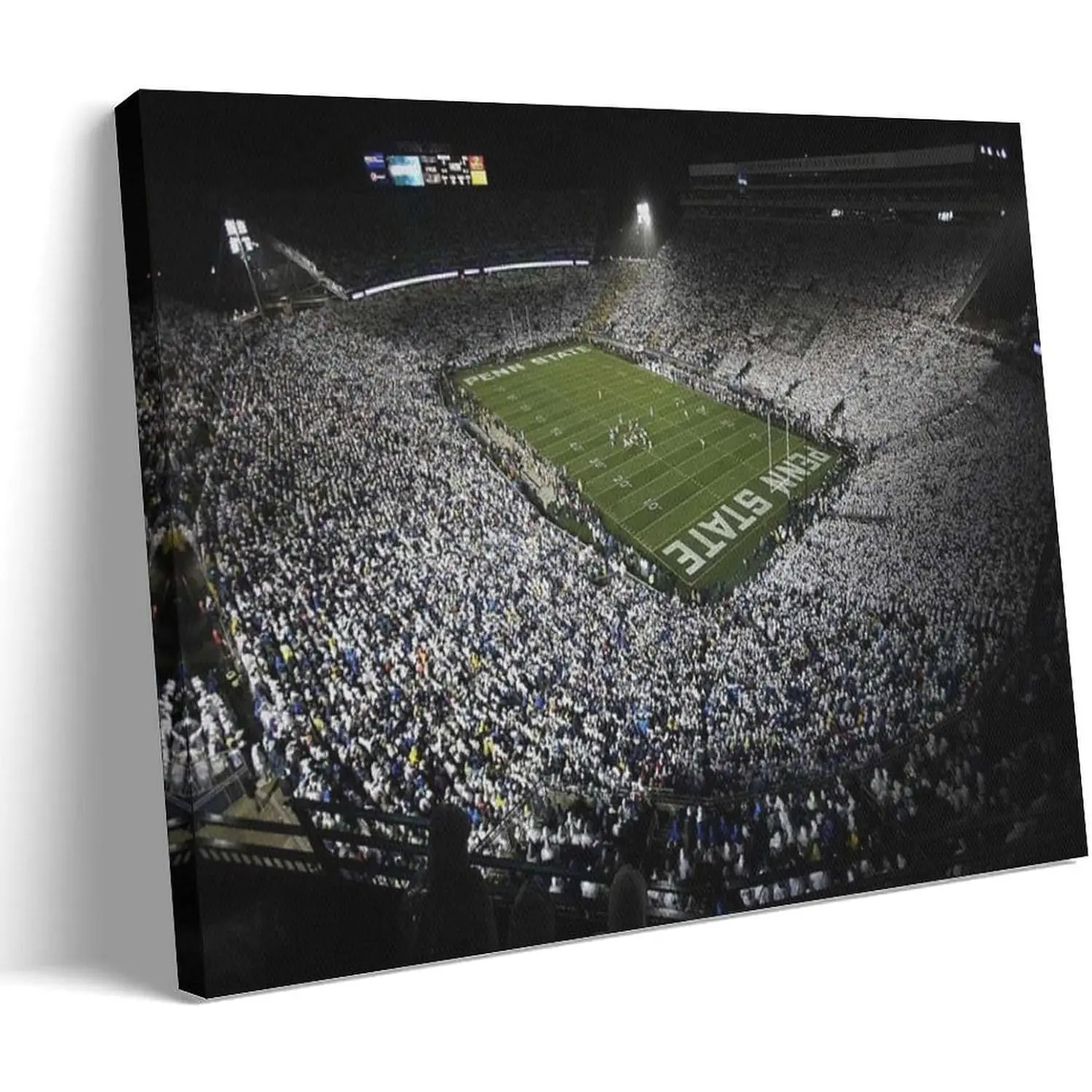 Penn State Beaver Stadium HD Football Art Print, Customizable Multi-Size Wall Decor with Team Logo Wall Arts, 24x36 inch (60x90 cm) Frame-Style Poster for Bedroom, Home Supplies, Decoration, Sports