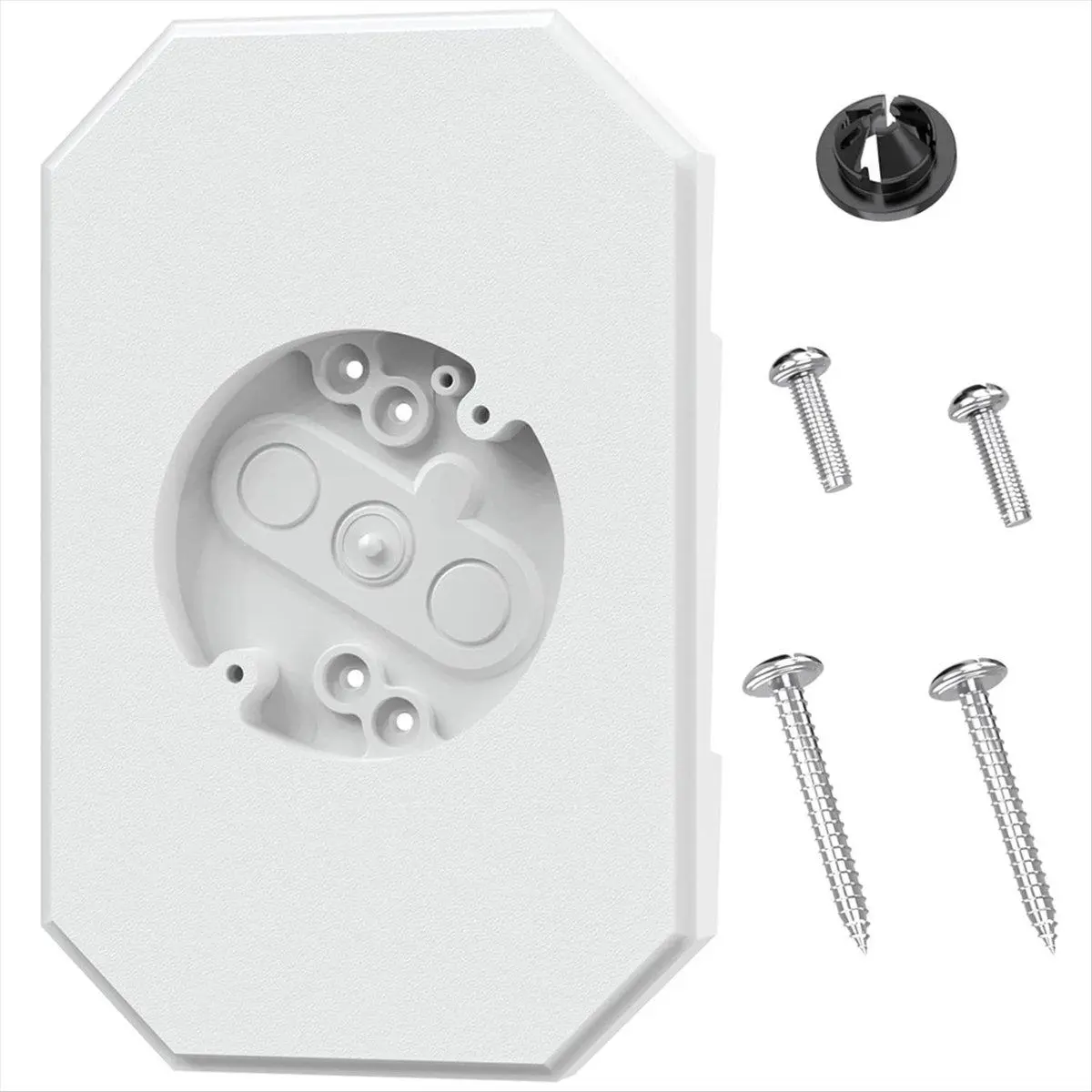 Siding Mounting Kit, 8141DBL Outdoor Light Mounting Block, Siding Mounting Plate for Lap Double and 4 Inch Siding White