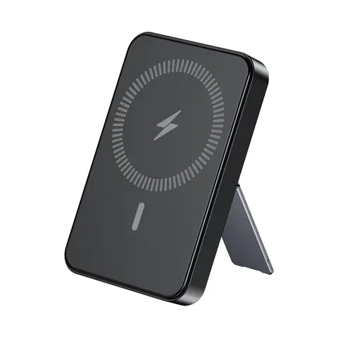 VIL 10000mAh Magnetic Compact Power Bank - Travel Gadgets, Chargeable Wireless Battery Pack, Foldable Stand, LED Digital Display, Cable-Free, Durable Lithium Battery, Super Fast Charging, Smartphone/Mobile Compatible, High Capacity