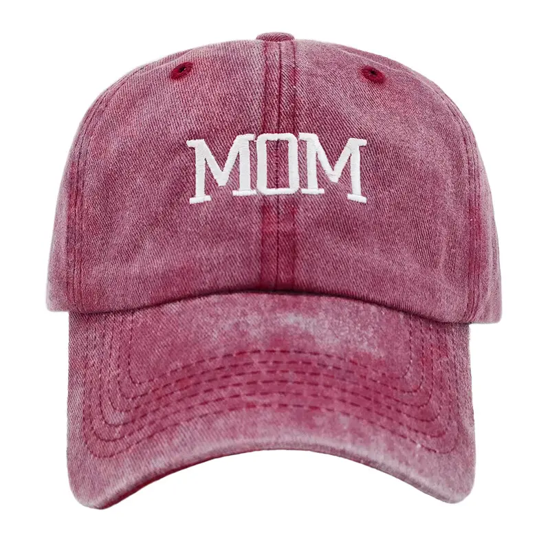 Washed MOM Wine Red