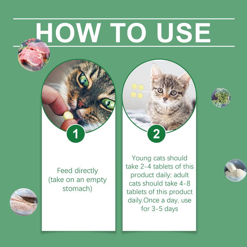 Cat Grass Tablets - Care for Pet Health - Specialized for Cats and Dogs - Absorb Nutrients - Rich in Dietary Fiber Tabletslitter pellets, spray, litter tray, litter box, removal